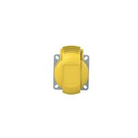 2cma193145r1000 Amphenol Industrial, 2CMA1 IP44 Yellow Panel Mount 3P+N+E Industrial Power Socket, Rated At 60A, 130 V