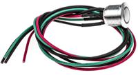 175-8555 RS PRO Illuminated Push Button Switch, Momentary, Panel Mount, 16mm Cutout, SPST, Green LED, 36V dc, IP67