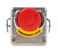 231005 IDEM ES Series Twist Release Emergency Stop Push Button, Surface Mount, 2NC + 1NO, IP69K