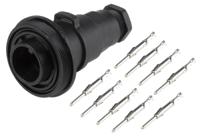 px0729p Bulgin Circular Connector, 9 Contacts, In-Line, Standard Connector, Plug, Male, IP68, Standard Buccaneer Series