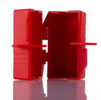 161-5876 RS PRO Red 2-Lock Polypropylene Plug Lockout, 9mm Shackle, 12.75mm Attachment