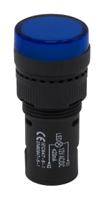 909-2415 RS PRO, Panel Mount Blue LED Pilot Light, 16mm Cutout, IP40, Round, 12V ac/dc
