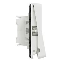 mur39723 Schneider Electric White Rocker Light Switch, 2 Way, 1 Gang, Mureva Styl