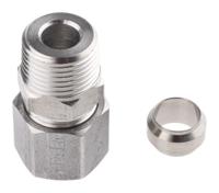 1805-10-17 Legris Stainless Steel Pipe Fitting, Straight Hexagon Coupler, Male BSP 3/8in
