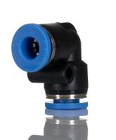 916-0883 RS PRO Elbow Tube-toTube Adaptor, Push In 6 mm to Push In 6 mm, Tube-to-Tube Connection Style