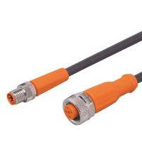 evc295 ifm electronic Male 1 way M8 to Female 1 way M12 Actuator/Sensor Cable, 0.3 m