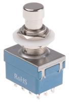 846-6748 RS PRO Push Button Switch, Latching, PCB, 12.2mm Cutout, 4PDT