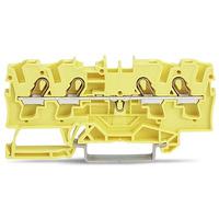2004-1406 WAGO  TOPJOB S Series Yellow, 4mm², 1-Level, Push In Termination, ATEX, CSA, IECEx