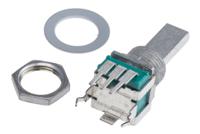 rk09l114001t Alps Alpine RK09L 10kΩ Rotary Potentiometer 1-Gang, Panel Mount (Through Hole), RK09L114001T