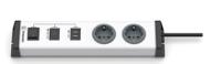0201x0o022301 Bodo Ehmann Type F - German Schuko, USB 4 Gang Power Distribution Unit, 1.5m Cable, 16A, 250 V