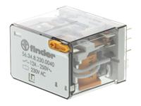 563482300040 Finder Plug In Power Relay, 230V ac Coil, 12A Switching Current, 4PDT