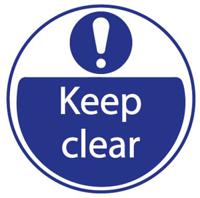 136-6409 RS PRO Vinyl Mandatory Keep Clear Sign With English Text