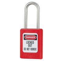 s31red Master Lock Red 1-Lock Zenex Thermoplastic Safety Lockout Padlock, 5mm Shackle