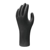 sho6112 Showa Showa Black Nitrile Anti-Static Work Gloves, Size S, Uncoated Coating