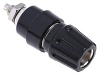 930136100 Hirschmann Test & Measurement 4mm Black Terminal Post, 60V dc, 63A, M6 x 0.75 Thread