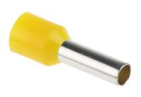 513-2641 RS PRO Insulated Crimp Bootlace Ferrule, 12mm Pin Length, 3.5mm Pin Diameter, 6mm² Wire Size, Yellow