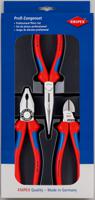00-20-11 Knipex 3-Piece Plier Set, Straight Tip, 185 mm Overall