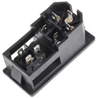 811-7222 RS PRO C14 Snap-In IEC Connector Male, 6A, 250 V, Fuse Size 5 x 20mm
