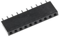 m20-7821046 HARWIN Straight Through Hole Mount PCB Socket, 10-Contact, 1-Row, 2.54mm Pitch, Solder Termination