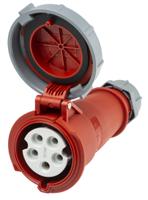 562 MENNEKES, AM-TOP IP67 Red Cable Mount 3P + N + E Industrial Power Socket, Rated At 32A, 400 V