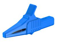 669755-23 Staubli Crocodile Clip 4 mm Connection, Brass Contact, 32A, Blue