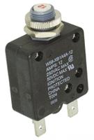 w58-xb1a4a-12 TE Connectivity Thermal Circuit Breaker - W58  Single Pole 50 V dc, 250V ac Voltage Rating, 12A Current Rating