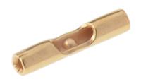324369 TE Connectivity, SOLISTRAND Strap Butt Splice Connector, Uninsulated, Gold over Nickel 26 → 22 AWG