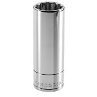 s19la Facom 1/2 in Drive 19mm Long Socket, 12 point, 77 mm Overall Length