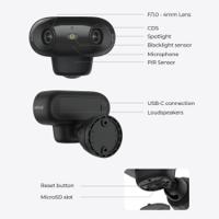 bwb4k01spb64 Reolink Indoor, Outdoor IR Solar Powered Wifi CCTV Camera, 5120 x 1440 pixels Resolution