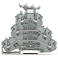 2002-3233 WAGO  TOPJOB S Series Grey, 2.5mm², 3-Level, Push In Termination, ATEX, CSA, IECEx