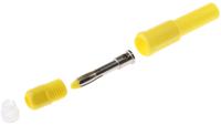 454-328 RS PRO Yellow Male Banana Plug, 4 mm Connector, Solder Termination, 10A, 1000V, Tin Plating