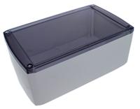 csactt005 CAMDENBOSS 1102 Series Grey ABS Enclosure, IP54, Transparent Lid, 190 x 115 x 75mm