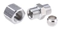 1805-06-10 Legris Stainless Steel Pipe Fitting, Straight Hexagon Coupler, Male BSP 1/8in