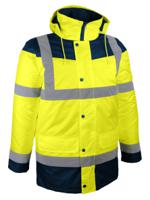 palerme04 SINGER SAFETY PALERME Yellow/Navy Unisex Hi Vis Jacket, XL