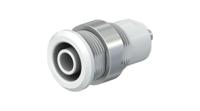 497049-29 Staubli White Socket Banana Socket, 4 mm Connector, Solder Termination, 24A, 1kV, Nickel Plating