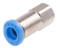 qsmf-m3-3 Festo QS Series Straight Threaded Adaptor, M3 Female to Push In 3 mm, Threaded-to-Tube Connection Style, 153308