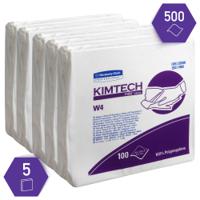 7605 KIMTECH Pure W4 Wipers  White Wipes for Clean Environments, Food Industry, Pharmaceutical, Dry Use, Bag of 100, 304