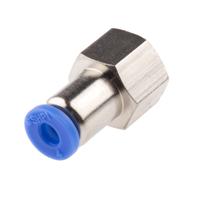916-0735 RS PRO Straight Threaded Adaptor, R 1/8 Female to Push In 4 mm, Threaded-to-Tube Connection Style