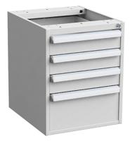 60649103 Treston 1, 3 Drawer Unit, Steel, 500mm x 450mm x 520mm, Grey