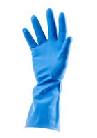 945 Polyco Healthline Blue Nitrile Work Gloves, Size 8, Nitrile Coating