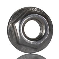 264-6433 RS PRO Stainless Steel Flanged Hex Nut, DIN 6923, M6
