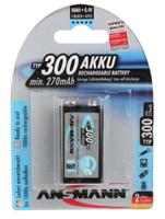 5035453 Ansmann 300mAh NiMH 9V Rechargeable Battery