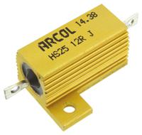 hs25-12r-j Arcol, 12Ω 25W Wire Wound Chassis Mount Resistor HS25 12R J ±5%