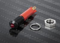 210-327 RS PRO Red Panel Mount Indicator, 24V dc, 6mm Mounting Hole Size, Solder Tab Termination
