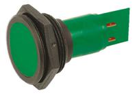 smep3017289 Signal Construct Green Panel Mount Indicator, 30mm Mounting Hole Size, Solder Tab Termination, IP67