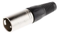 457-998 RS PRO Cable Mount XLR Connector, Male, 3 Way