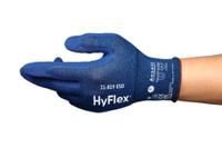 11819080 Ansell HyFlex 11-819 ESD Blue Nylon Work Gloves, Size 8, Nitrile Coating
