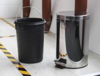 898-8315 RS PRO 12L Silver Pedal Stainless Steel Waste Bin