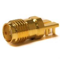 bu-1420761801 Mueller Electric, Jack Edge Mount SMA Connector, 50Ω, Solder Termination, Straight Body