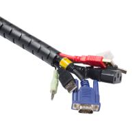 137-621 RS PRO 2.5m Black Cable Cover in Plastic, 25mm Inside dia.